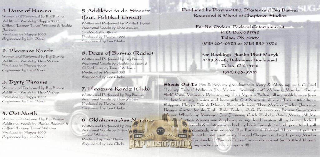 Big Bur-na - Daze Of Bur-na: 1st Press. CD | Rap Music Guide